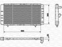 Radiator apa MERCEDES-BENZ E-CLASS combi S210 MAGNETI MARELLI 350213624000