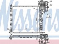 Radiator apa MERCEDES-BENZ VITO bus 638 NISSENS 62559A