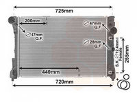 RADIATOR APA MERCEDES C CLASS W204 2007->2014 Radiator apa pentru 1,8 - 2,5 - 3,0L 16V 24V - 2,2CDi (64x45x26) CV manuala PIESA NOUA ANI 2007 2008 2009 2010 2011 2012 2013 2014