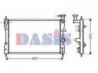 RADIATOR APA MITSUBISHI COLT 2004->2008 Radiator apa pentru 1 1 - 1 3 - 1 5 CV manuala/automata 64x40,5 PIESA NOUA ANI 2004 2005 2006 2007 2008