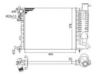 Radiator apa NISSAN INTERSTAR bus X70 MAGNETI MARELLI 350213373003