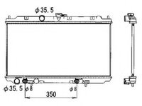 Radiator apa NISSAN PRIMERA (P12) (2002 - 2016) NRF 53389