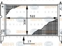 Radiator apa OPEL ASTRA F hatchback 53 54 58 59 HELLA 8MK 376 716-071