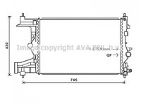 RADIATOR APA OPEL ASTRA GTC 10.2011-> Radiator apa pentru 1 4 - 1 6 - 1 8 benzina CV manuala 58x39 PIESA NOUA ANI 2011 2012 2013 2014 2015