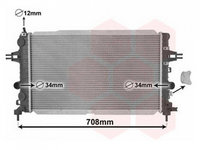 RADIATOR APA OPEL ASTRA H 2004->2009 Radiator apa pentru 1 6i 16V TURBO cu/fara aer conditionat 60x37 PIESA NOUA ANI 2004 2005 2006 2007 2008 2009