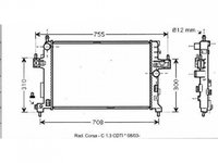 RADIATOR APA OPEL COMBO 2001->2011 Radiator apa pentru 1 3CDTI 60x35 PIESA NOUA ANI 2001 2002 2003 2004 2005 2006 2007 2008 2009 2010 2011