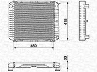 Radiator apa OPEL COMBO caroserie inchisa combi X12 MAGNETI MARELLI 350213657000