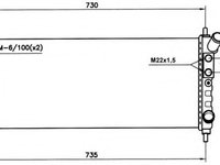 Radiator apa OPEL CORSA B (73_, 78_, 79_) (1993 - 2002) NRF 50242