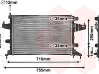 Radiator apa OPEL CORSA C caroserie F08 W5L VAN WEZEL 37002303