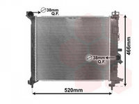 RADIATOR APA OPEL MERIVA 2010->2014 Radiator apa pentru 1,3 - 1,7 CDTi 47x42,8 CV manuala PIESA NOUA ANI 2010 2011 2012 2013 2014