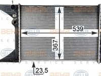 Radiator apa OPEL OMEGA B 25 26 27 HELLA 8MK 376 718-654