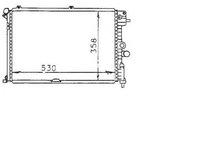 Radiator apa OPEL VECTRA A (86_, 87_) (1988 - 1995) NRF 58974