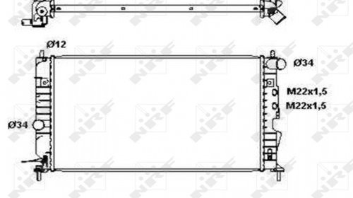 Radiator Apa Opel Vectra B 1995 1996 1997 1998 1999 I500 Sedan 4-usi 50563 11-543-199