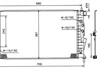 Radiator apa OPEL VECTRA B 36 NRF 50218