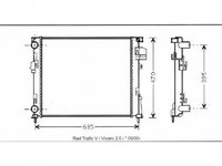 RADIATOR APA OPEL VIVARO 2001->2006 Radiator apa pentru 2 0 i 16V /1 9 DTi 56x46 9 PIESA NOUA ANI 2002 2003 2004 2005 2006