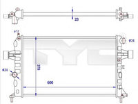 Radiator apa OPEL ZAFIRA A (F75_) (1999 - 2005) TYC 725-0038-R