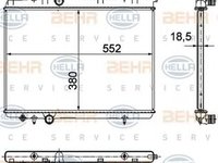 Radiator apa PEUGEOT 206 CC 2D HELLA 8MK376771501