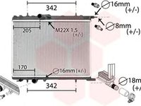 Radiator apa PEUGEOT 206 CC 2D VAN WEZEL 40002300