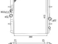 Radiator apa PEUGEOT 206 limuzina MAGNETI MARELLI 350213250003