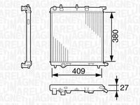 Radiator apa PEUGEOT 207 WA WC MAGNETI MARELLI 350213389000