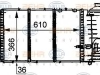 Radiator apa PEUGEOT 306 7B N3 N5 HELLA 8MK376707281