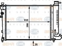 Radiator apa PEUGEOT 306 Break 7E N3 N5 HELLA 8MK376717491