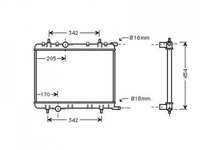 RADIATOR APA PEUGEOT 307 2000-> Radiator apa pentru 1 4 - 1 6cc cu/fara aer conditionat 38x56x1 8 2002 -> PIESA NOUA ANI 2000 2001 2002 2003 2004 2005 2006 2007