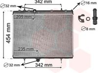 Radiator apa PEUGEOT 308 4A 4C VAN WEZEL 40002267