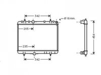 RADIATOR APA PEUGEOT 407 2004-> Radiator apa pentru benzina - diesel 38x55x2 6 PIESA NOUA ANI 2004 2005 2006 2007 2008 2009 2010