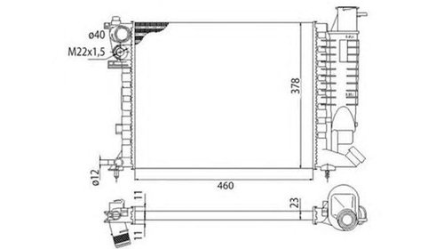Radiator apa PEUGEOT 407 6D MAGNETI MARELLI 3