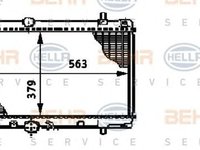 Radiator apa PEUGEOT 607 9D 9U HELLA 8MK 376 719-291