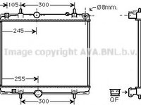 Radiator apa PEUGEOT 807 (E) (2002 - 2016) AVA QUALITY COOLING PEA2331