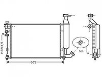 RADIATOR APA PEUGEOT PARTNER 1996->2008 Radiator apa pentru 1 1 - 1 4 - 1 6 - 1 8cc 8V cu/fara aer conditionat 61x37,8 PIESA NOUA ANI 1996 1997 1998 1999 2000 2001 2002 2003 2004 2005 2006 2007 2008