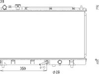 RADIATOR APA ptr. Toate modelele BNZ. MANUAL-AUTOMAT (360x680x16) MAZDA PREMACY 99-04