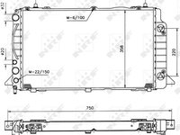 Radiator apa racire motor AUDI 80 8C B4 NRF 50528