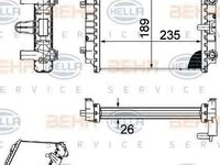 Radiator apa racire motor AUDI A8 4H HELLA 8MK 376 745-661