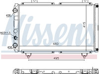 Radiator apa racire motor FIAT DUCATO platou / sasiu (290) NISSENS 63558