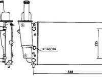 Radiator apa racire motor FIAT PUNTO 176 NRF 58952