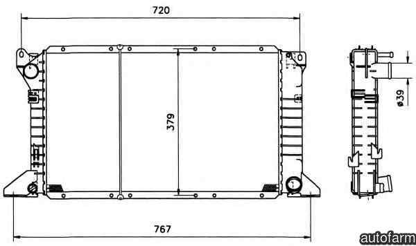 Radiator apa racire motor FORD TRANSIT bus E NRF 517373