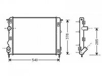 Radiator apa racire motor NISSAN KUBISTAR 2003-> pentru 1.6 16V-70 KW