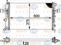 Radiator apa racire motor OPEL ASTRA G caroserie F70 HELLA 8MK 376 710-311