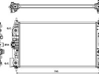 Radiator apa racire motor OPEL ASTRA J NRF 53143