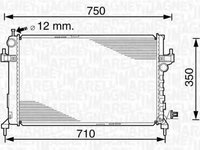 Radiator apa racire motor OPEL CORSA C (F08 F68) MAGNETI MARELLI 350213828000