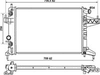 Radiator apa racire motor OPEL CORSA C F08 F68 NRF 53035