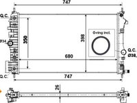 Radiator apa racire motor OPEL INSIGNIA NRF 53777