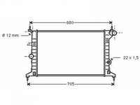 Radiator apa racire motor OPEL VECTRA B 1995->2003 pentru 1.8 i 16V (F68)-85 KW