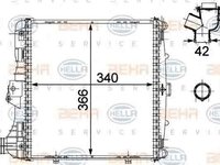 Radiator apa racire motor PORSCHE 911 997 HELLA 8MK 376 730-581