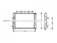 Radiator apa racire motor RENAULT KANGOO 1997->2007 pentru 1.4 (KC0C, KC0H, KC0B, KC0M)-55 KW