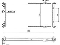 Radiator apa racire motor SEAT CORDOBA (6K2) NRF 58135