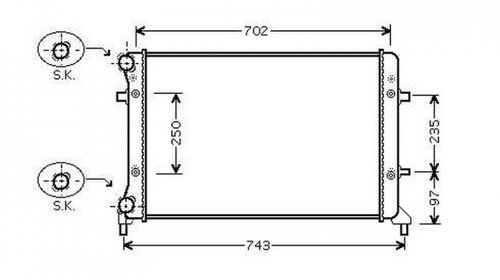 Radiator apa racire motor SEAT LEON 2005->201